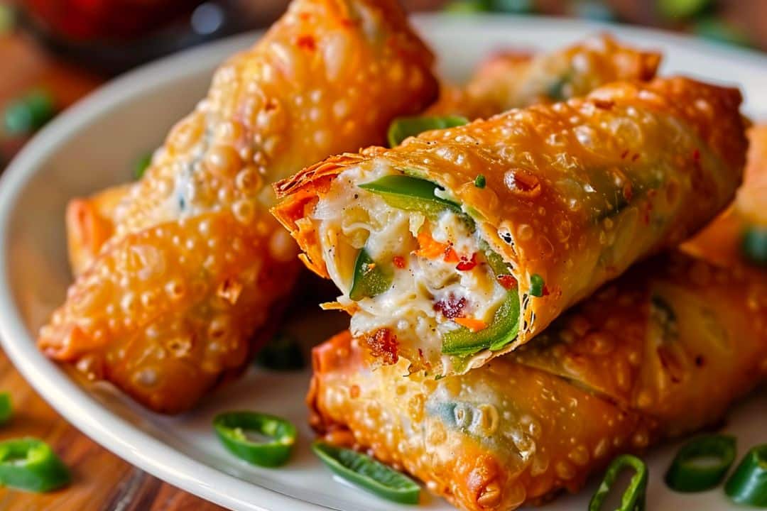 Mini Jalapeno Popper Egg Rolls Recipe