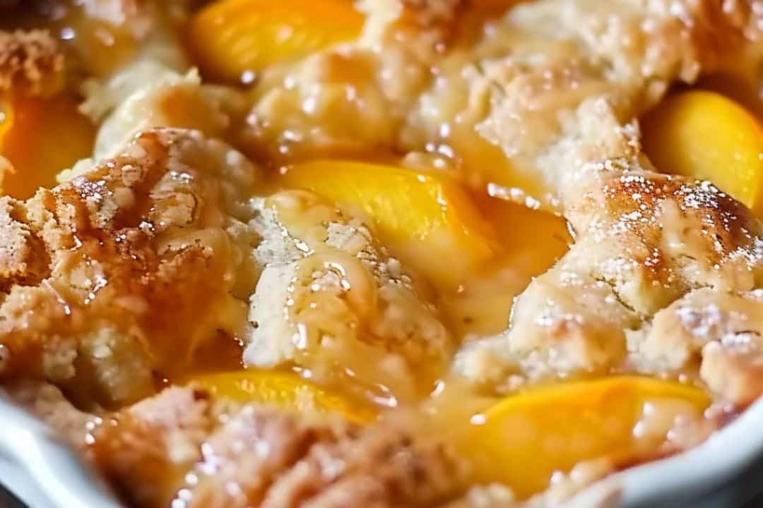 Super Easy Peach Cobbler