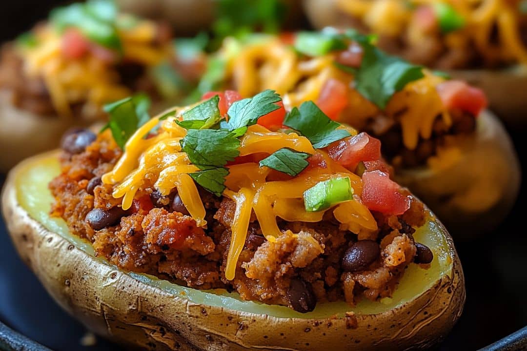 Taco Stuffed Baked Potatoes