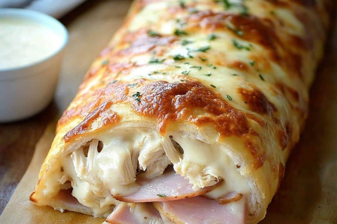 Chicken Cordon Bleu Stromboli