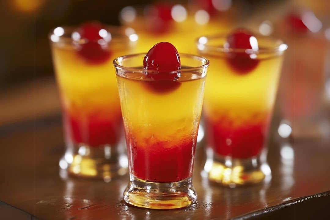 Pineapple Upside-Down Cake Shots