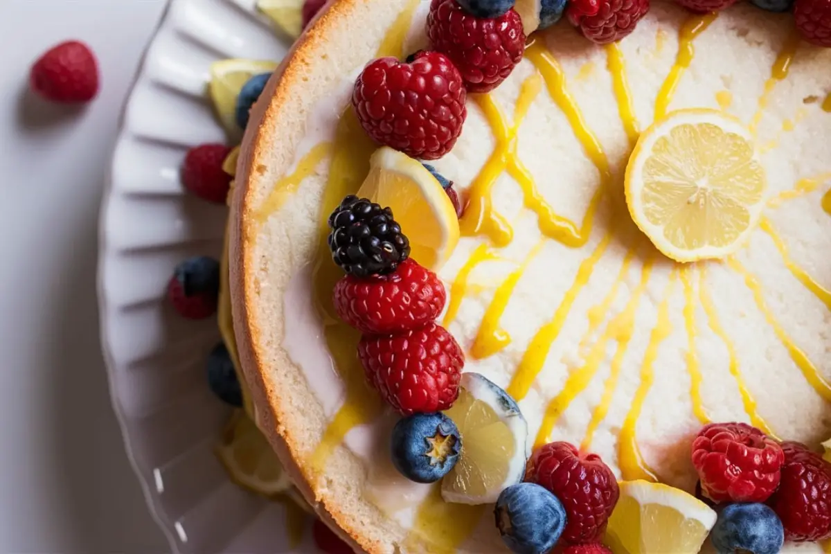 Lemon Berry Yogurt Cake