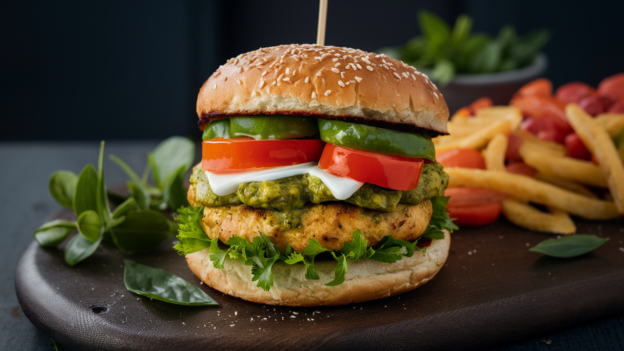 Caprese Pesto Chicken Burgers