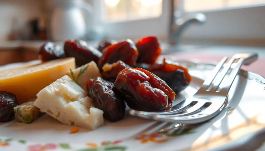 cultural significance of cheese and dates in cuisine