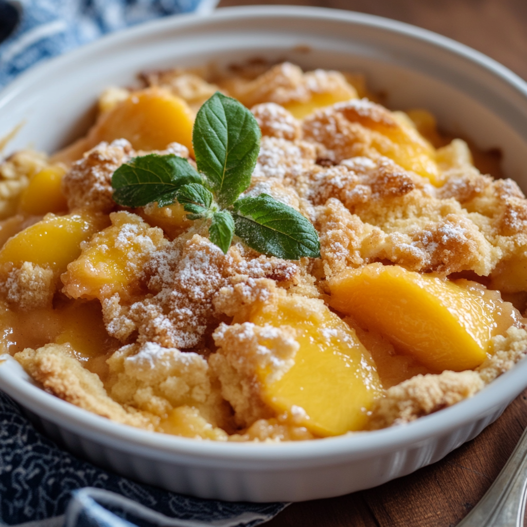 Is it better to use canned or frozen peaches for cobbler?