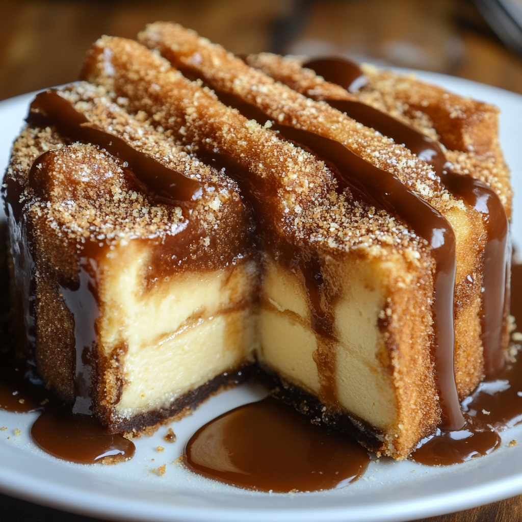 What is churro cheesecake made of?