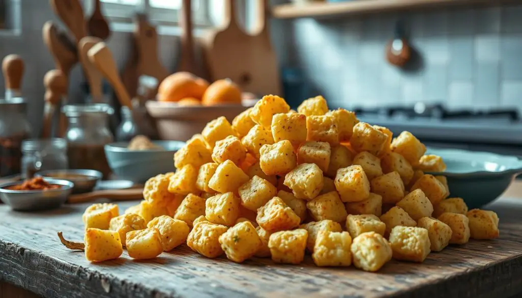 preparation for air frying frozen tater tots