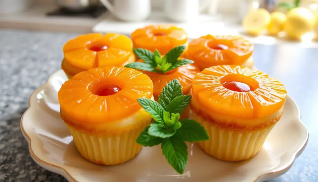 mini desserts pineapple upside-down cupcakes