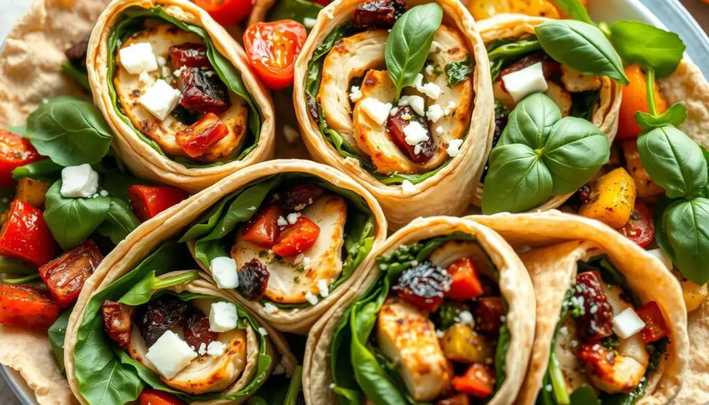 Tuscan Chicken Wraps