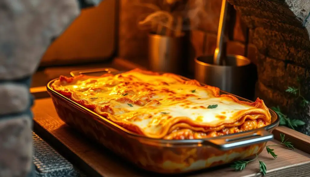 golden crust lasagne baking process