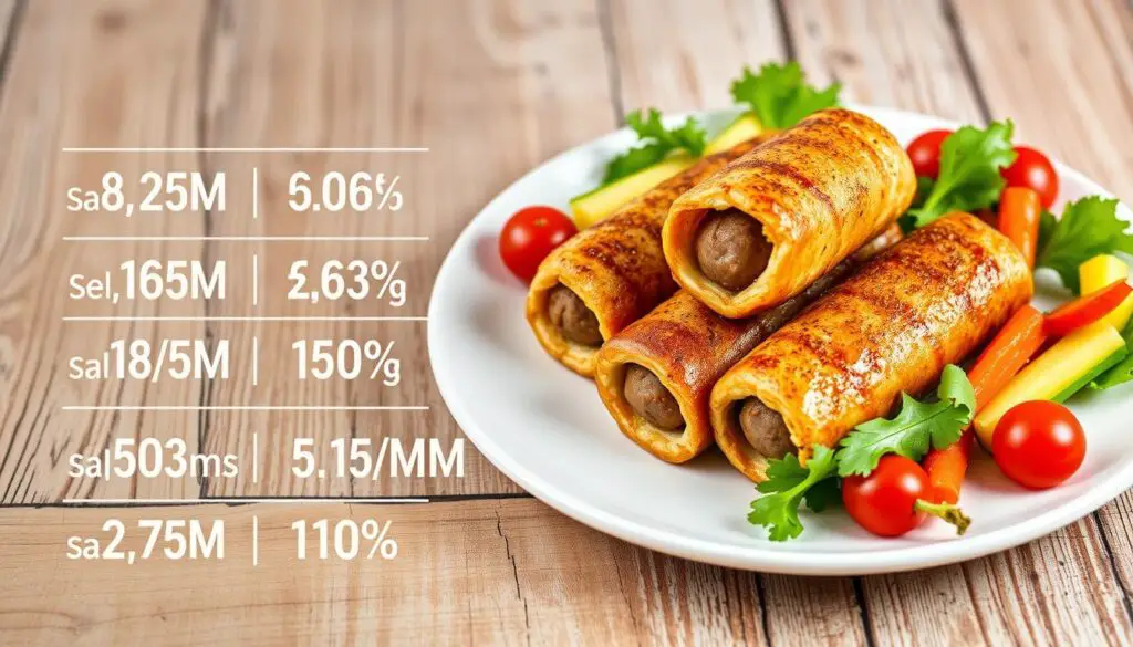 nutritional information of sausage rolled in french toast bites