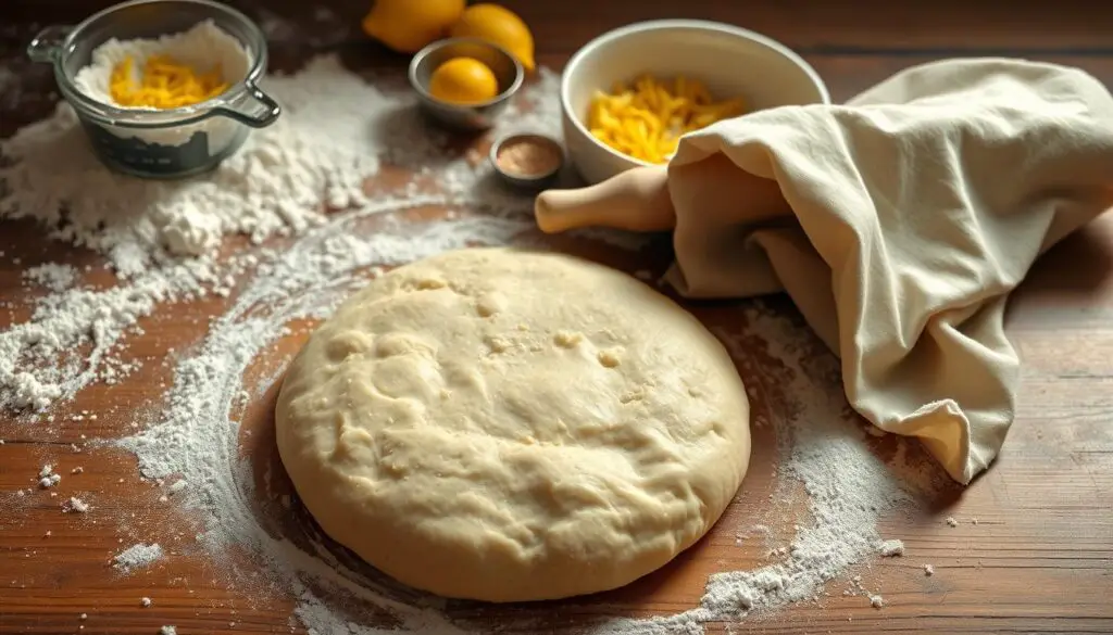 preparing mandazi dough