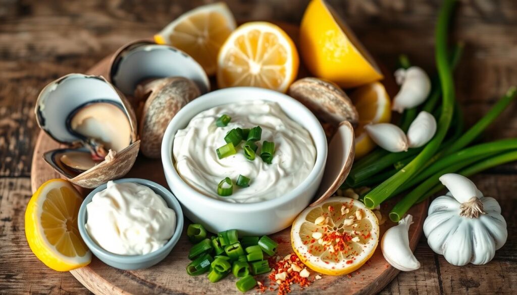 essential ingredients for Fancy Clam Dip